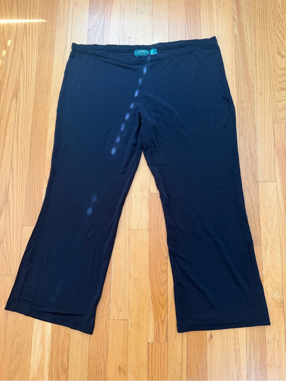 Lauren Ralph Lauren Wide Leg Black Elastic Waist Pants
